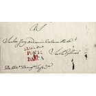 1831 Portugal Carta Pré-Filatélica PTB-S1 «SEGURA / PONTE DA BARCA» Vermelho 1