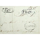 1850 Portugal Carta Pré-Filatélica CBR-PP 1 Coimbra «FRANCA» Preto 1