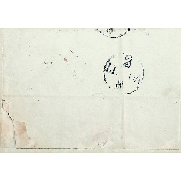 1850 Portugal Carta Pré-Filatélica CBR-PP 1 Coimbra «FRANCA» Preto