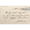 1851? Portugal Capa de Carta Pré-Filatélica LMG 3 «LAMEGO» Azul + LSB-PP 5 Lisboa «FRANCA»