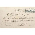 1851? Portugal Capa de Carta Pré-Filatélica LMG 3 «LAMEGO» Azul + LSB-PP 5 Lisboa «FRANCA» 1