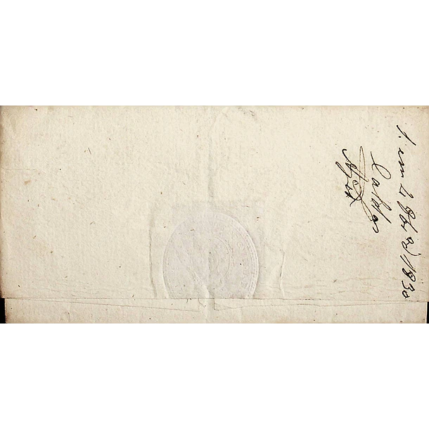 1830 Portugal Capa de Carta Pré-Filatélica GMR-S 1 «SEGURA GUIMARAENS» Preto
