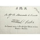 1839 Portugal Carta Pré-Filatélica CBR-S 2 «SEGURO COIMBRA» Preto 1