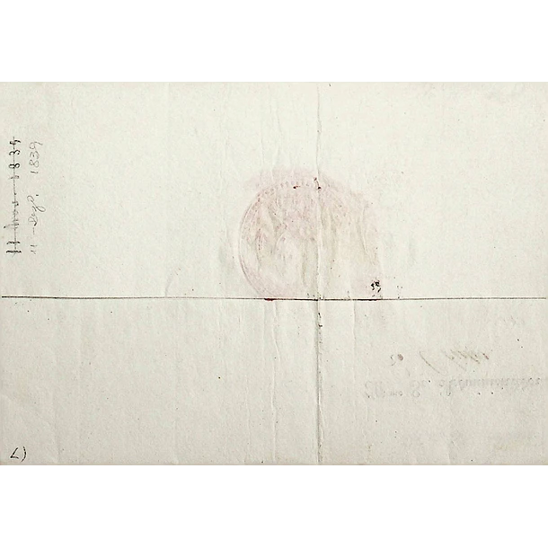 1839 Portugal Carta Pré-Filatélica CBR-S 2 «SEGURO COIMBRA» Preto