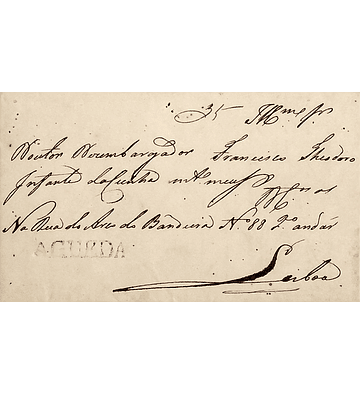 1836 Portugal Pré-Filatelia AGD 2 «AGUEDA» Azul