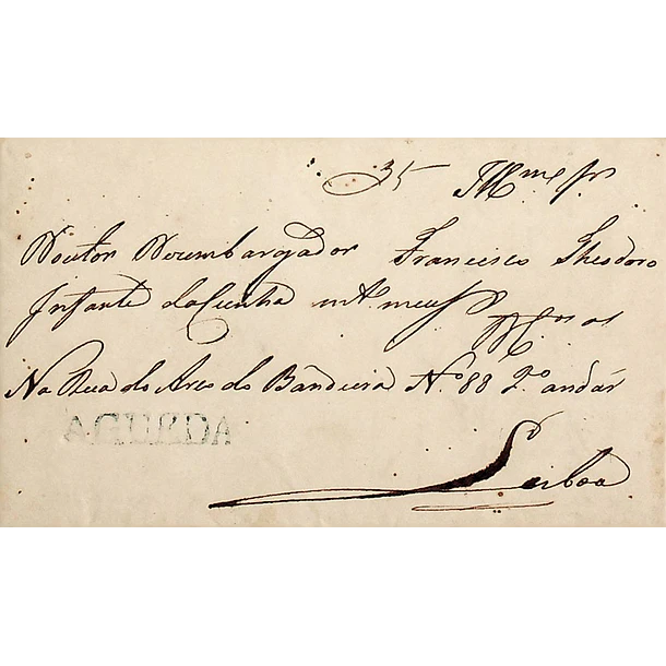 1836 Portugal Pré-Filatelia AGD 2 «AGUEDA» Azul