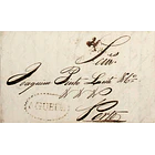 1842 Portugal Carta Pré-Filatélica AGD 3 «AGUEDA» Sépia 1