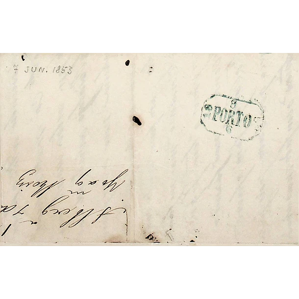 1853 Portugal Carta Pré-Filatélica Albergaria -a-Velha ALB 2 «ALBERGªVª» Preto
