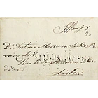 1841 Portugal Carta Pré-Filatélica Montijo MTJ 1 «ALDEIAGALEGA» Sépia 1