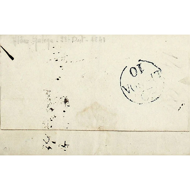 1841 Portugal Carta Pré-Filatélica Montijo MTJ 1 «ALDEIAGALEGA» Sépia