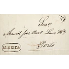 1850 Portugal Carta Pré-Filatélica ALD 4 «ALMEIDA» Sépia 1