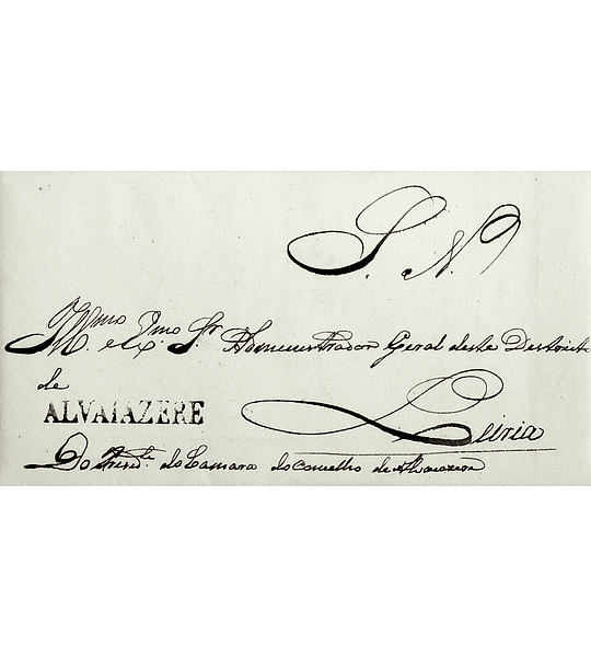 1841 Portugal Carta Pré-Filatélica AVZ 2 «ALVAIAZARE» Preto