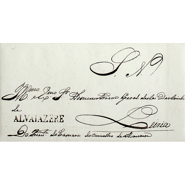1841 Portugal Carta Pré-Filatélica AVZ 2 «ALVAIAZARE» Preto