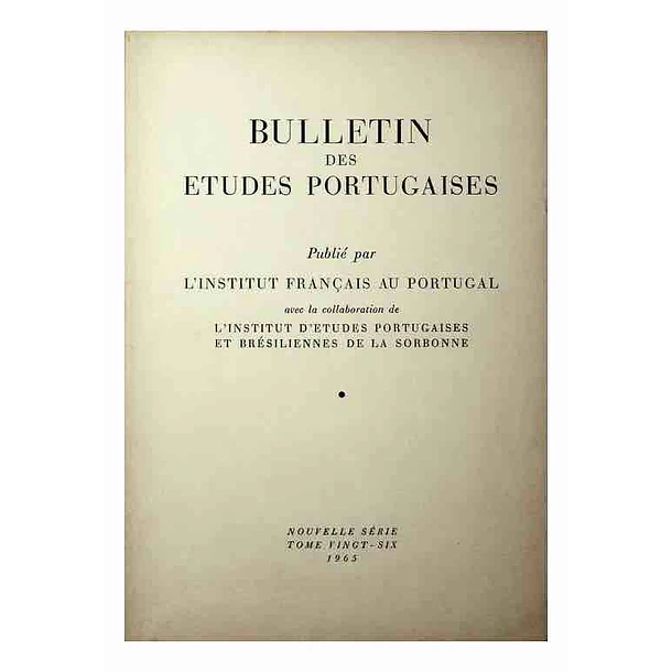 Bulletin des Etudes Portugaises