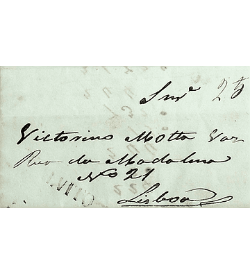 1851 Portugal Carta Pré-Filatélica AVT 1 «ALVITO» Preto