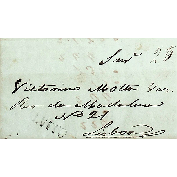 1851 Portugal Carta Pré-Filatélica AVT 1 «ALVITO» Preto