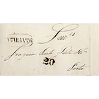 1838 Portugal Carta Pré-Filatélica AMT 4 «AMARANTE» Sépia 1