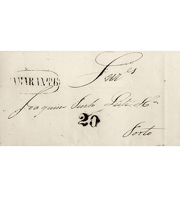 1838 Portugal Carta Pré-Filatélica AMT 4 «AMARANTE» Sépia