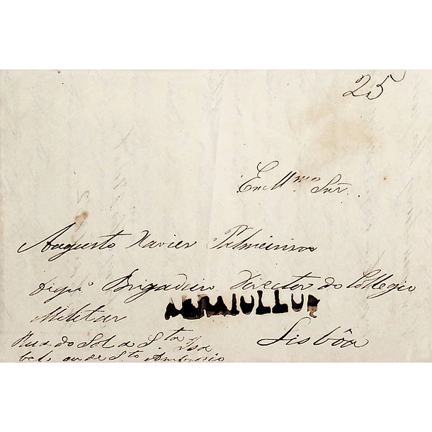 1838 Portugal Carta Pré-Filatélica ARL 2 «ARRAIOLOS» Sépia
