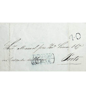 1849 Portugal Carta Pré-Filatélica AVV 2 «ARCOS DE VALDEVEZ» Azul