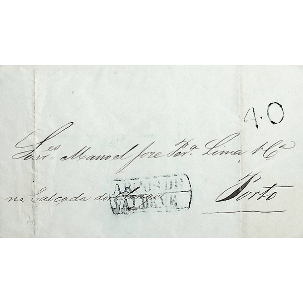 1849 Portugal Carta Pré-Filatélica AVV 2 «ARCOS DE VALDEVEZ» Azul