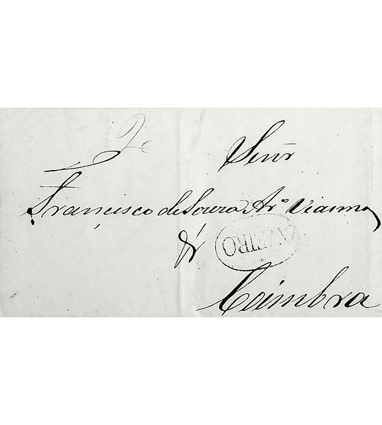 1852 Portugal Carta Pré-Filatélica AVR 5 «AVEIRO» Preto