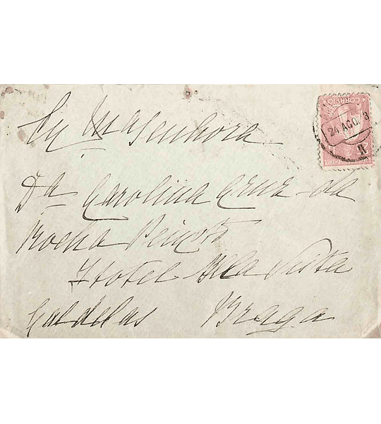 1923 Carta enviada para Caldelas. Marca de ambulância postal «AMB. MINHO II