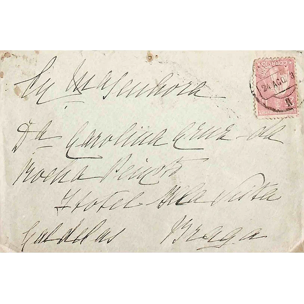 1923 Carta enviada para Caldelas. Marca de ambulância postal «AMB. MINHO II