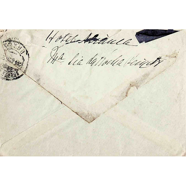 1923 Carta enviada para Caldelas. Marca de ambulância postal «AMB. MINHO II