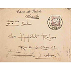 1942 Carta enviada de Braga para Lisboa e reencaminhada para o Gavião e Abrantes 1