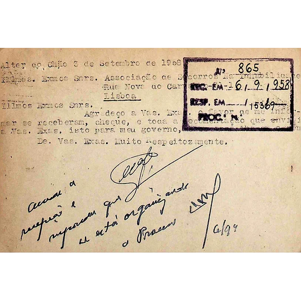 1958. Portugal. Cartão Postal Comercial enviado de Alter do Chão para Lisboa 1958. Portugal. Cartão Postal Comercial Enviado De Alter Do Chão Para Lisboa - Postal Logo & Postmarks 1958. Portugal. Cart