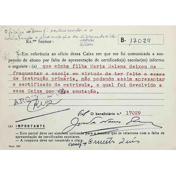 1962. Portugal. Cartão Postal Comercial enviado de Santiago do Cacém para Lisboa