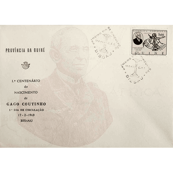 1969 Guiné Portuguesa FDC Centenário do Nascimento de Gago Coutinho