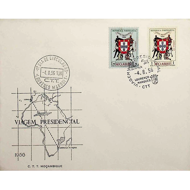 1956 FDC Viagem Presidencial
