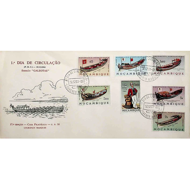 1964 FDC Galeotas Portuguesas