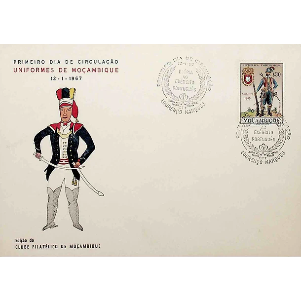 1967 FDC Uniformes do Exército