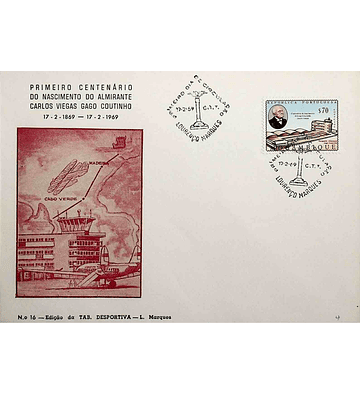 1969 Moçambique FDC Centenário do Nascimento de Gago Coutinho