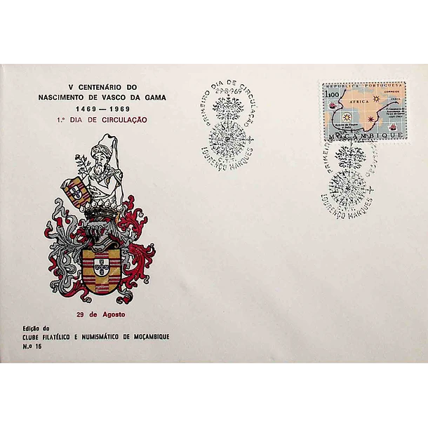 1969 FDC 5º Centenário do Nascimento de Vasco da Gama
