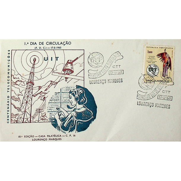 1965 FDC Centenário da União Internacional das Telecomunicações