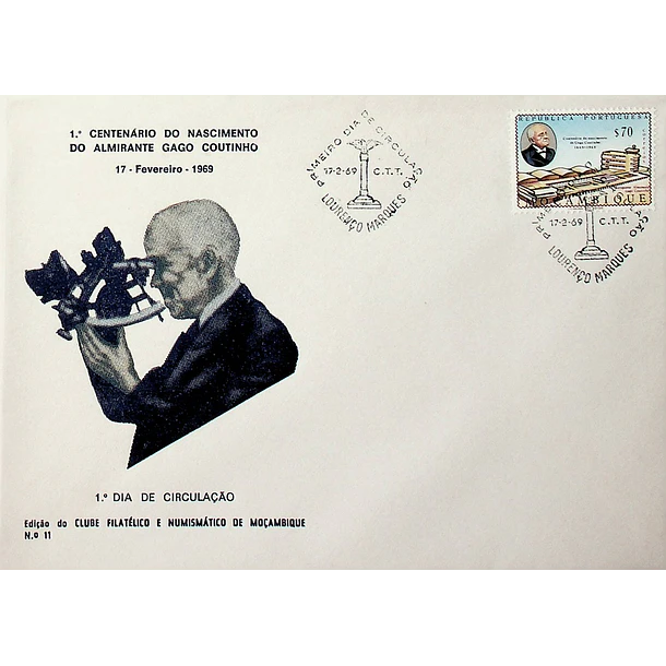 1969 FDC Centenário do Nascimento de Gago Coutinho