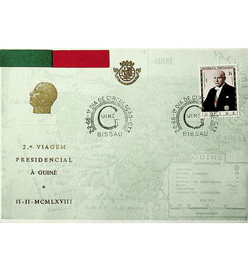 1968 Guiné Portuguesa FDC Viagem Presidencial