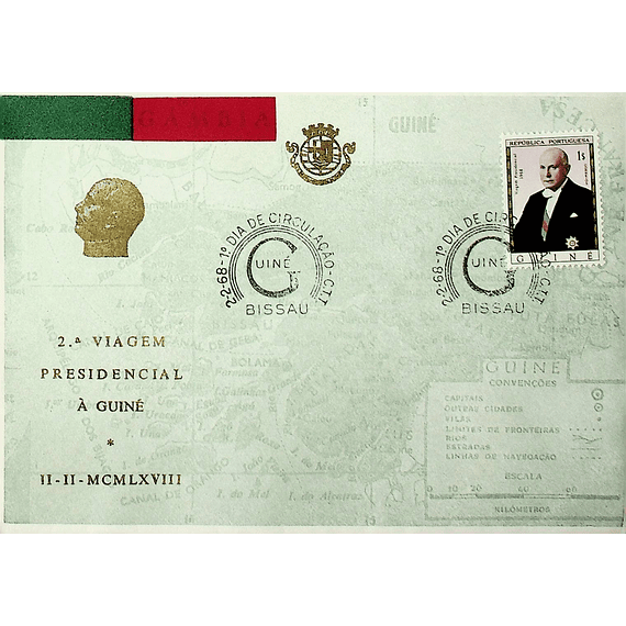 1968 Guiné Portuguesa FDC Viagem Presidencial