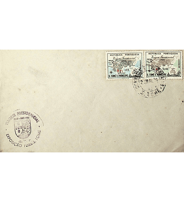 1954 São Tomé e Príncipe FDC Viagem Presidencial