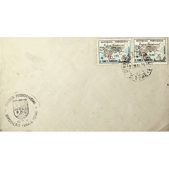 1954 São Tomé e Príncipe FDC Viagem Presidencial