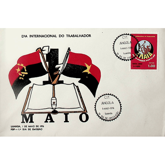 1976 Angola FDC 1º de Maio - Dia Nacional do Trabalhador