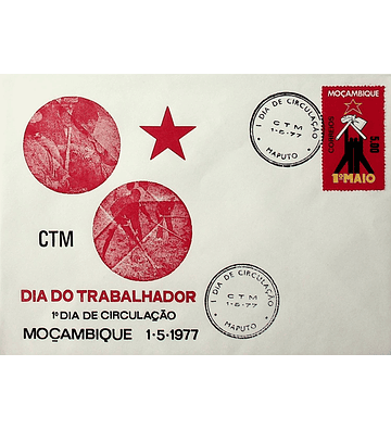 1977 Moçambique FDC Dia do Trabalhador