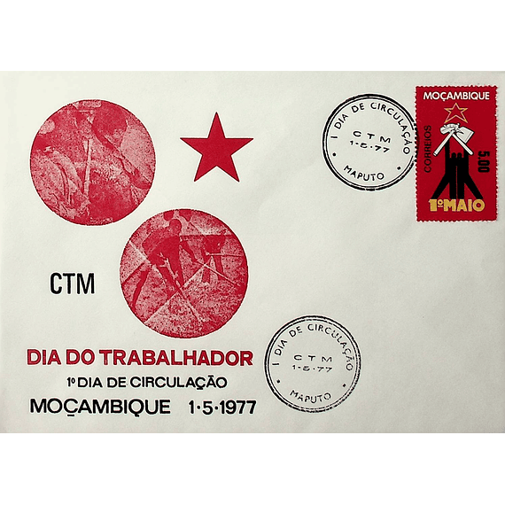 1977 Moçambique FDC Dia do Trabalhador