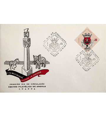 1963 Angola FDC Escudos de Armas de Angola (1ª Emissão)