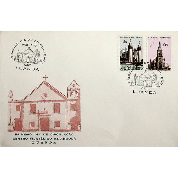 1963 FDC Igrejas de Angola