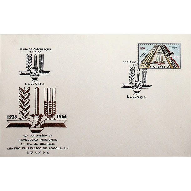 1966 FDC 40º Aniversário da Revolução Nacional